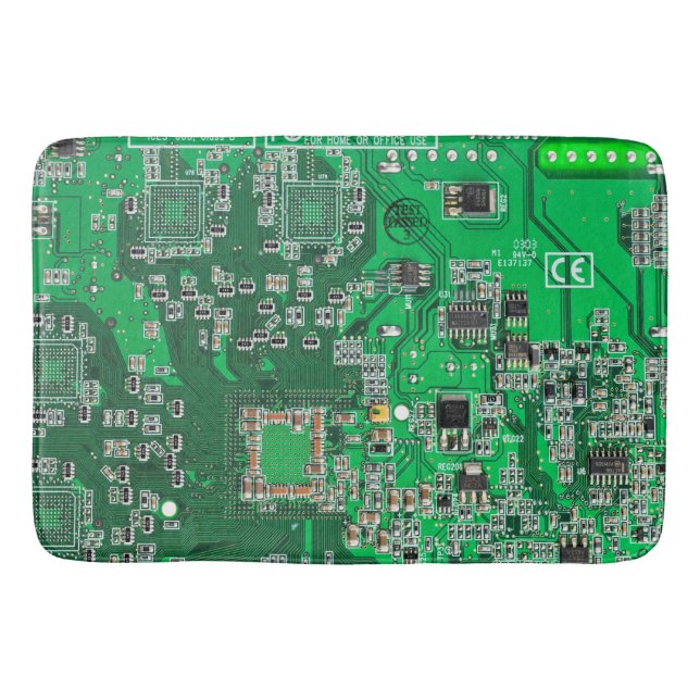 Printed Circuit Assembly PCB Green Circuit Board Bath Mat (Front)