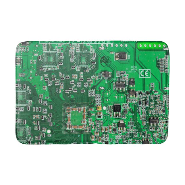 Printed Circuit Assembly PCB Green Circuit Board Bath Mat (Front)