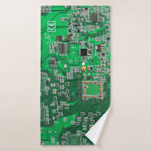 Printed Circuit Assembly PCB Green Circuit Board Bath Towel