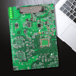 Printed Circuit Assembly PCB Green Circuit Board Clipboard<br><div class="desc">PCB Circuit Board gifts for geeks or gifts for nerds. Here's one for the Computer Nerd or Geeks in all of us. Geek Out your Nerd with this Printed Circuit Assembly PCB Electronic Circuit Board. This is a close up picture of a Printed Circuit Assembly PCB or electronic circuit board....</div>