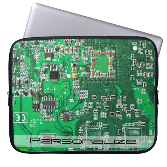 Printed Circuit Assembly PCB Green Circuit Board Laptop Sleeve (Front)