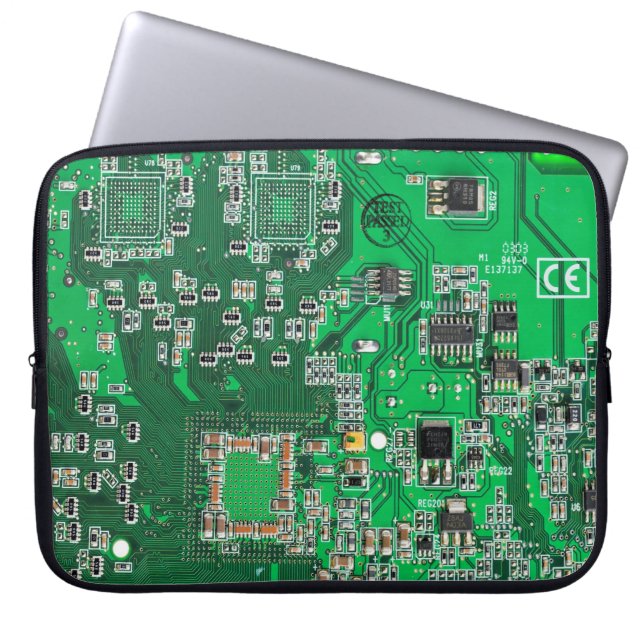 Printed Circuit Assembly PCB Green Circuit Board Laptop Sleeve (Front)