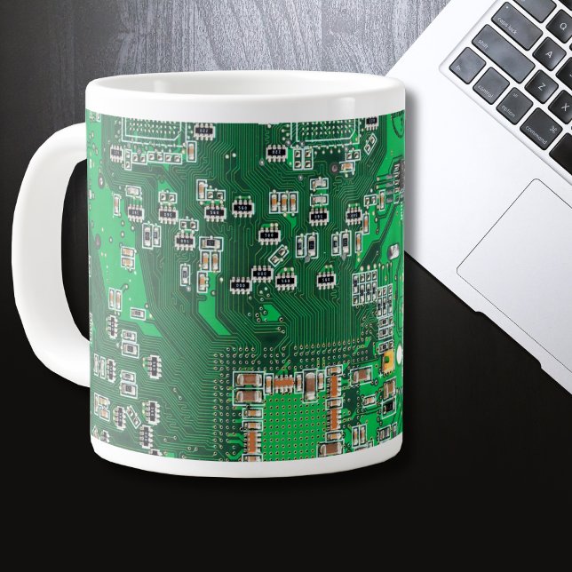 Printed Circuit Assembly PCB Green Circuit Board Large Coffee Mug (Creator Uploaded)
