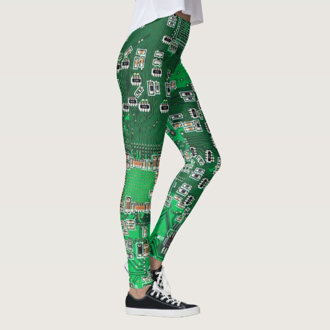 Printed Circuit Assembly PCB Green Circuit Board Leggings (Right)