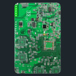 Printed Circuit Assembly PCB Green Circuit Board Magnet<br><div class="desc">PCB Circuit Board gifts for geeks or gifts for nerds. Here's one for the Computer Nerd or Geeks in all of us. Geek Out your Nerd with this Printed Circuit Assembly PCB Electronic Circuit Board. This is a close up picture of a Printed Circuit Assembly PCB or electronic circuit board....</div>