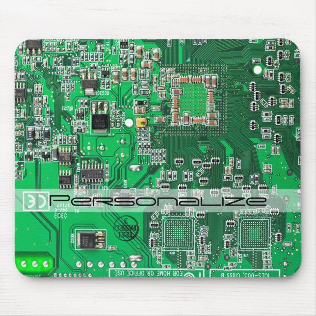 Printed Circuit Assembly PCB Green Circuit Board Mouse Pad (Front)