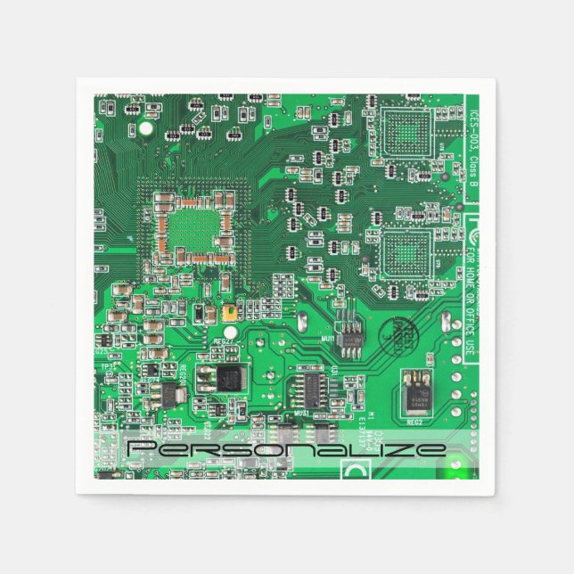 Printed Circuit Assembly PCB Green Circuit Board Napkin (Front)