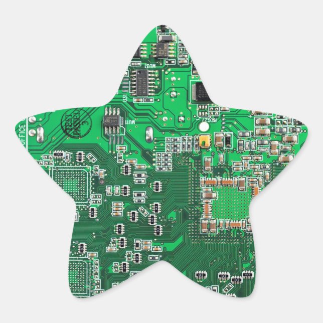 Printed Circuit Assembly PCB Green Circuit Board Star Sticker (Front)