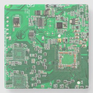 Printed Circuit Assembly PCB Green Circuit Board Stone Coaster