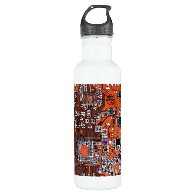 Printed Circuit Assembly PCB Orange Circuit Board 710 Ml Water Bottle (Front)