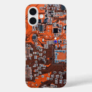 Printed Circuit Assembly PCB Orange Circuit Board iPhone 16 Plus Case