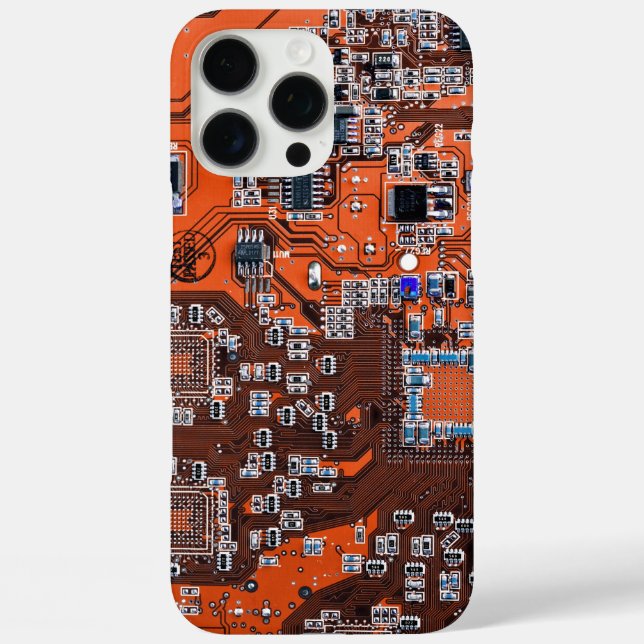 Printed Circuit Assembly PCB Orange Circuit Board Case-Mate iPhone Case (Back)
