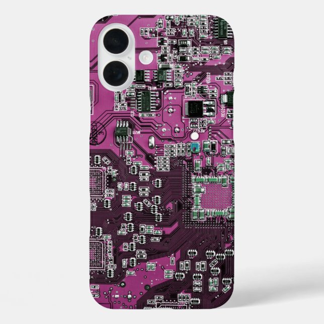 Printed Circuit Assembly PCB Purple Circuit Board Case-Mate iPhone Case (Back)
