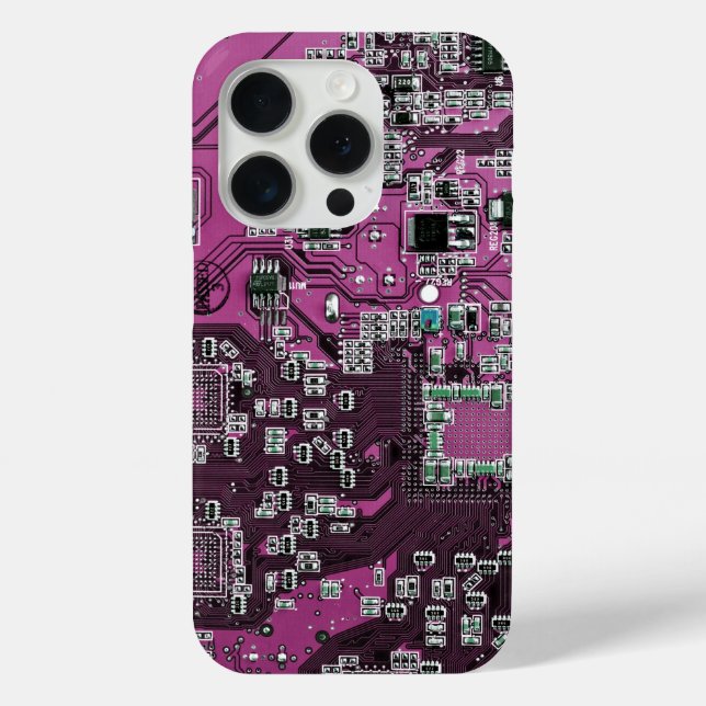 Printed Circuit Assembly PCB Purple Circuit Board Case-Mate iPhone Case (Back)
