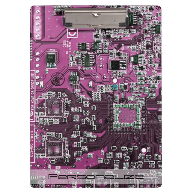 Printed Circuit Assembly PCB Purple Circuit Board Clipboard (Front)