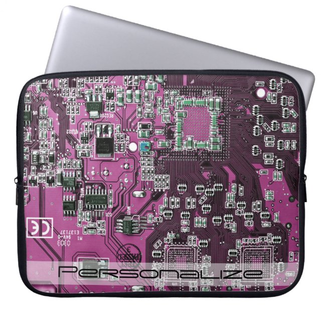 Printed Circuit Assembly PCB Purple Circuit Board Laptop Sleeve (Front)