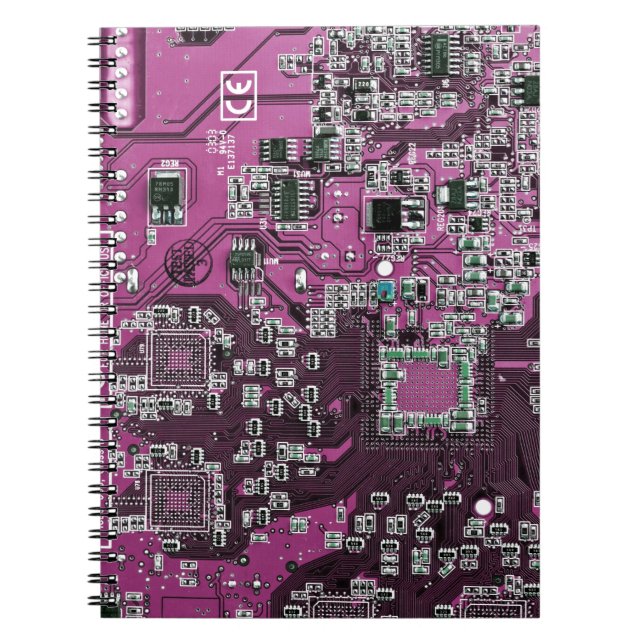 Printed Circuit Assembly PCB Purple Circuit Board Notebook (Front)