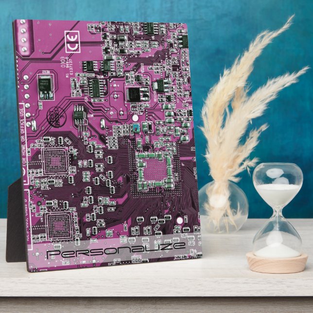 Printed Circuit Assembly PCB Purple Circuit Board Plaque (Side)