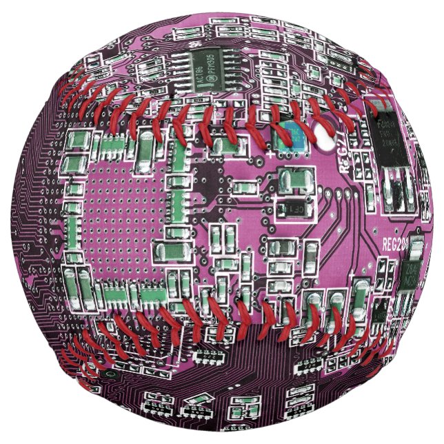 Printed Circuit Assembly PCB Purple Circuit Board Softball (Front)