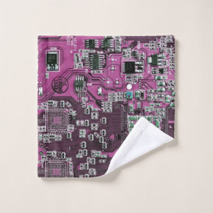 Printed Circuit Assembly PCB Purple Circuit Board Wash Cloth