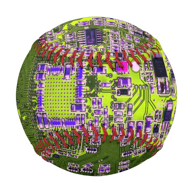 Printed Circuit Assembly PCB Yellow Circuit Board Baseball (Front)