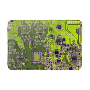 Printed Circuit Assembly PCB Yellow Circuit Board Bath Mat