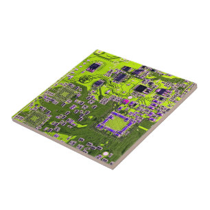 Printed Circuit Assembly PCB Yellow Circuit Board Ceramic Tile
