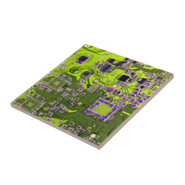 Printed Circuit Assembly PCB Yellow Circuit Board Ceramic Tile (Side)