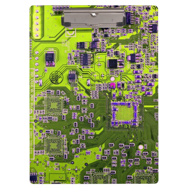 Printed Circuit Assembly PCB Yellow Circuit Board Clipboard (Front)