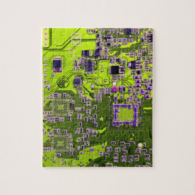 Printed Circuit Assembly PCB Yellow Circuit Board Jigsaw Puzzle (Vertical)