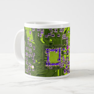 Printed Circuit Assembly PCB Yellow Circuit Board Large Coffee Mug
