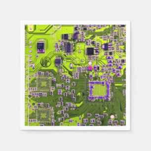 Printed Circuit Assembly PCB Yellow Circuit Board Napkin