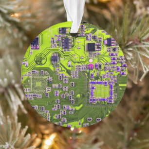 Printed Circuit Assembly PCB Yellow Circuit Board Ornament
