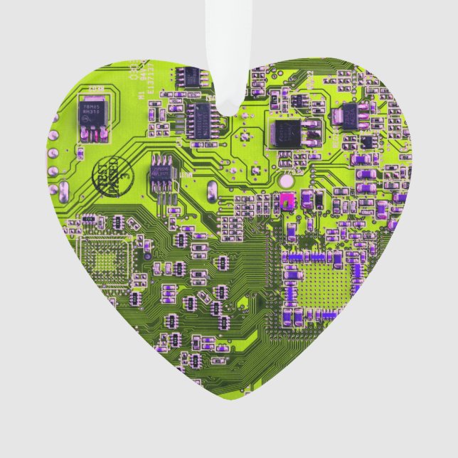 Printed Circuit Assembly PCB Yellow Circuit Board Ornament (Front)