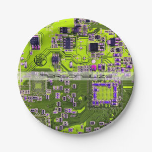 Printed Circuit Assembly PCB Yellow Circuit Board Paper Plate