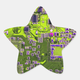 Printed Circuit Assembly PCB Yellow Circuit Board Star Sticker