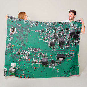PRINTED CIRCUIT BOARD FLEECE BLANKET