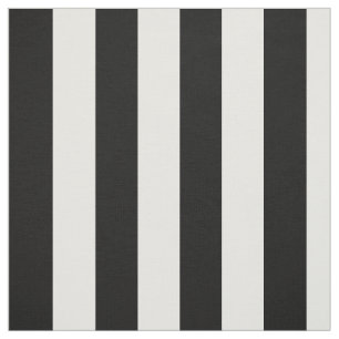 Printed Cotton Fabric, Black and White Stripes Fabric