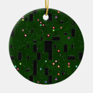Printed Electronic Circuit Board Ceramic Tree Decoration