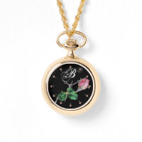 PRINTED ENAMEL ROSEBUD JEWEL AND DIAMONDS MONOGRAM
