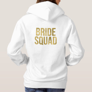 Printed Gold "Bride Squad" Bridesmaids Hoodie