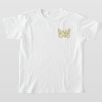 Printed Gold Geometric Butterfly