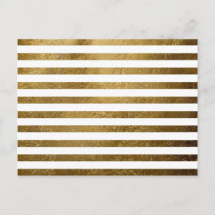 printed golden color stripes postcard