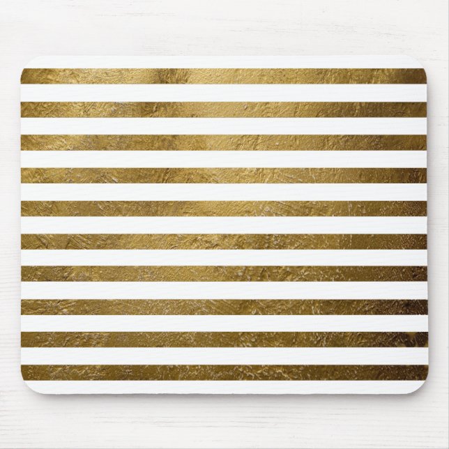 printed golden colour stripes mouse pad (Front)