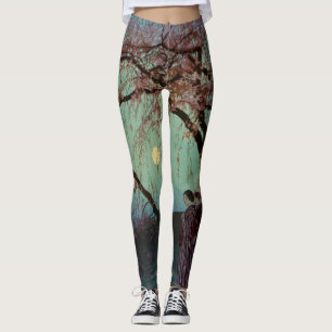 PRINTED Leggings HAPPY WOMEN UNDER FULL MOON