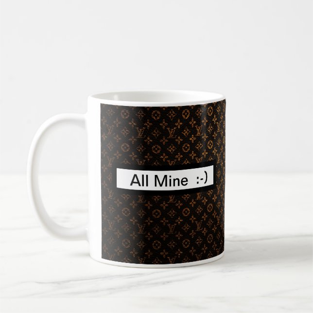 Printed LV Monogram on Mug (Left)