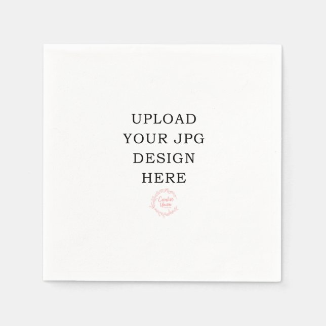 Printed Napkin Upload your own design (Front)