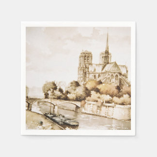 Printed Napkins of Notre Dame Cathedral