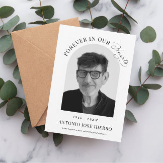 Printed Or Digital Memorial Service Thank You Card