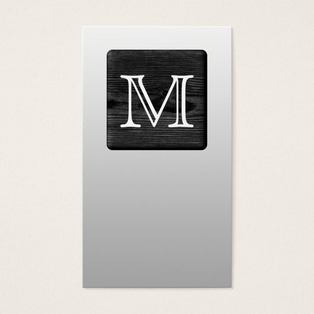 Printed Pattern and Custom Letter. Black and White (Front)